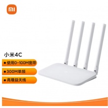 小米路由器4C(白色) 300M无线速率 智能家用路由器 安全稳定 WiFi无线穿墙