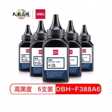 得力（deli）6瓶装 DBH-F388A6 388AT硒鼓碳粉/墨粉（适用惠普 P1007/P1008/P1106/P1108/M1136/M1213nf）