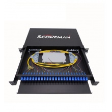 索高美Scoreman 24口光纤终端盒SCS952-24X-S905-7-1-S813 机架安装抽拉式光纤配线架 SC光纤配线架（满配）