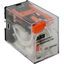 ABB插拔式微型接口继电器CR-MX系列带LED带测试按钮2c/o（SPDT）触点：250VAC/7A
