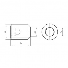 伍尔特WURTH0255512六角凹头定位螺钉-内六角平端紧定螺钉-ISO4026-45H-HS2,5-M5X12