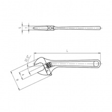 伍尔特WURTH071522106活动扳手-单开口可调扳手-(WS0-19MM)